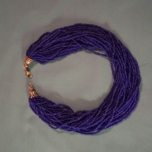 Blue bead choker